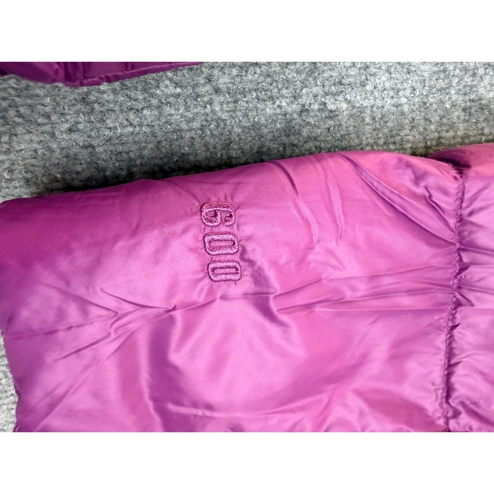 The North Face Womens Large Purple Destiny Down Jacket 600 Fill Puffer Hoode NWT
